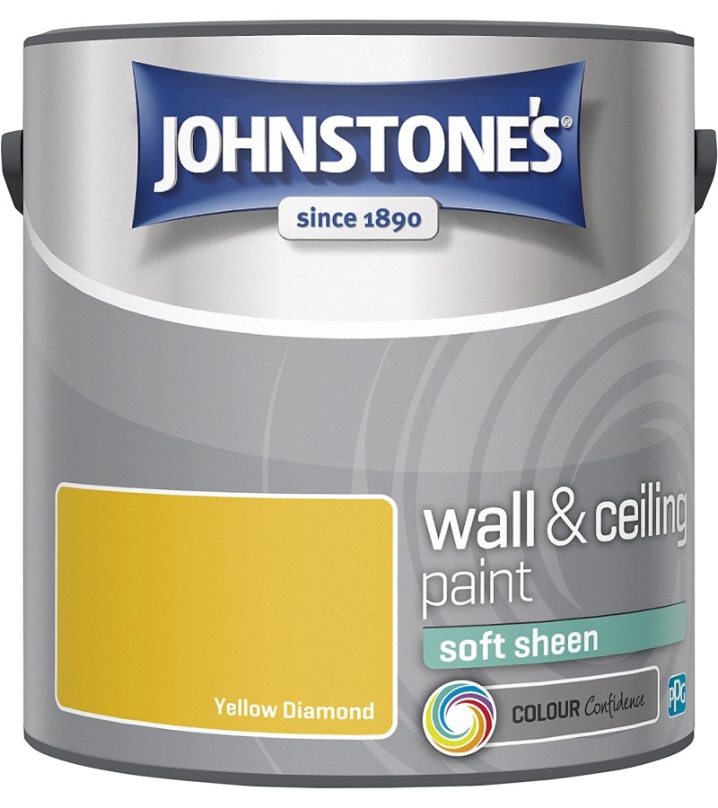Johnstones Emulsion Paint 2.5L Yellow Diamond Soft Sheen