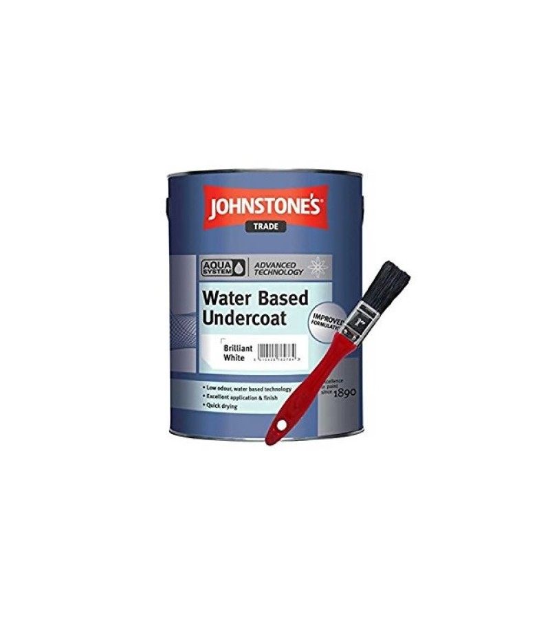 Johnstones Trade Aqua Water Based Undercoat 2.5L Brilliant White