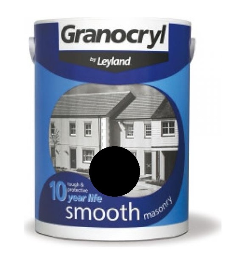 Leyland Granocryl Smooth Masonry Paint 5L Black