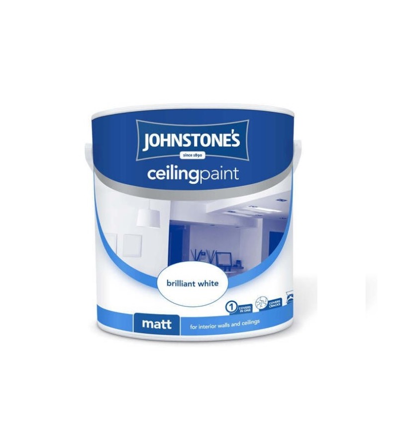 Johnstones Ceiling Paint 2.5L Brilliant White Matt
