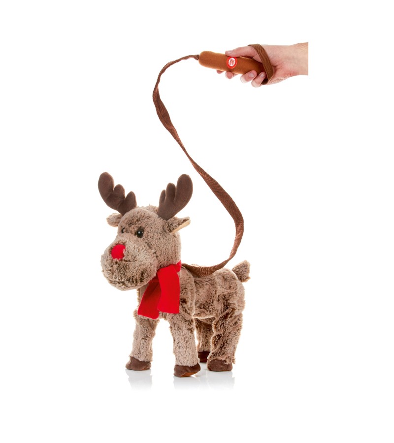 Christmas Singing Walking Reindeer 38cm