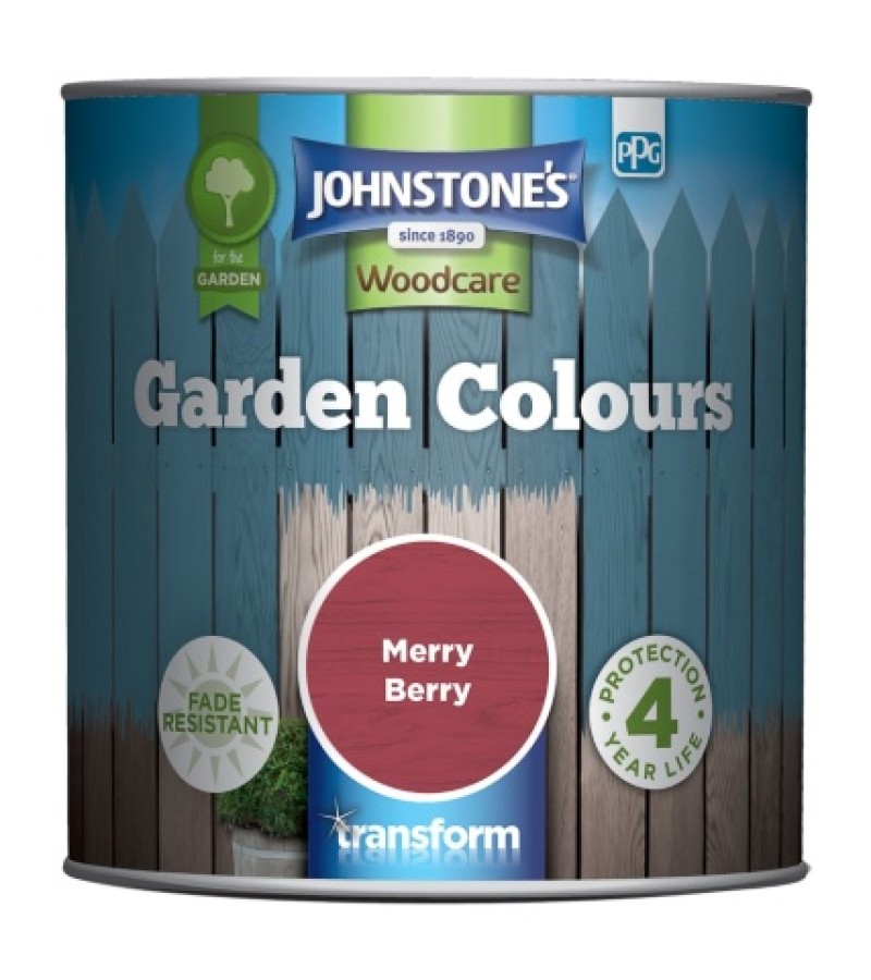 Johnstones Garden Colours Paint 1L Merry Berry