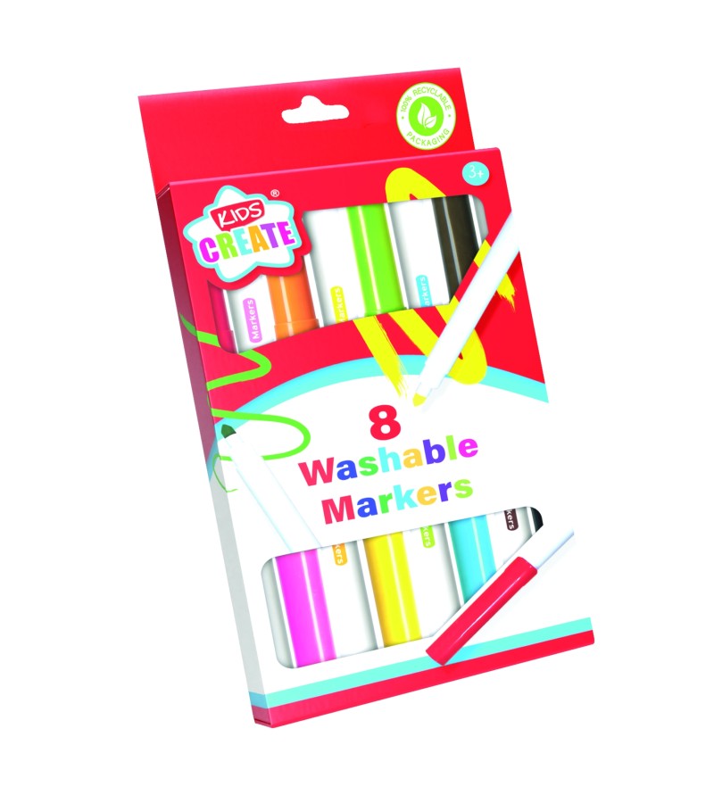 Colouring Washable Markers (8 Pack)