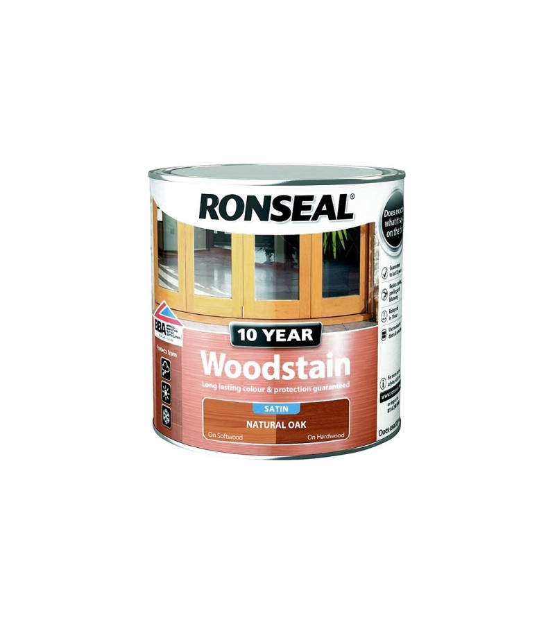 Ronseal 10 Year Woodstain Natural Oak Satin 750ml