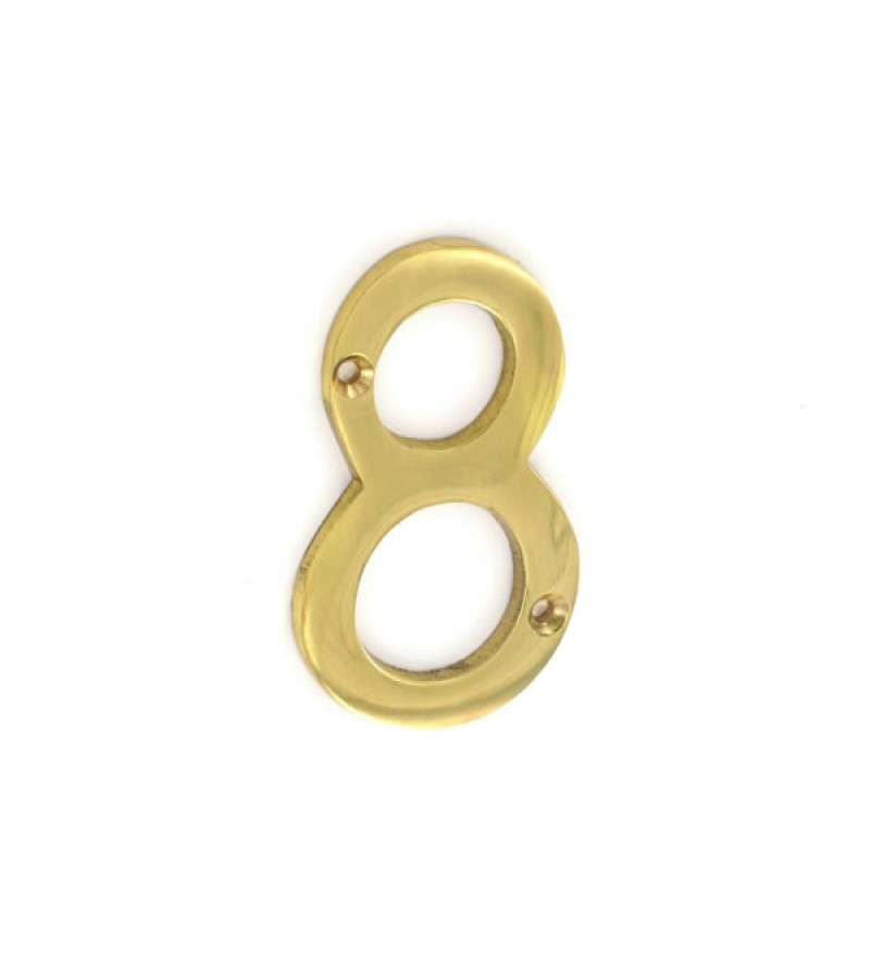 Securit S2508 75mm Numeral No.8 (Brass)