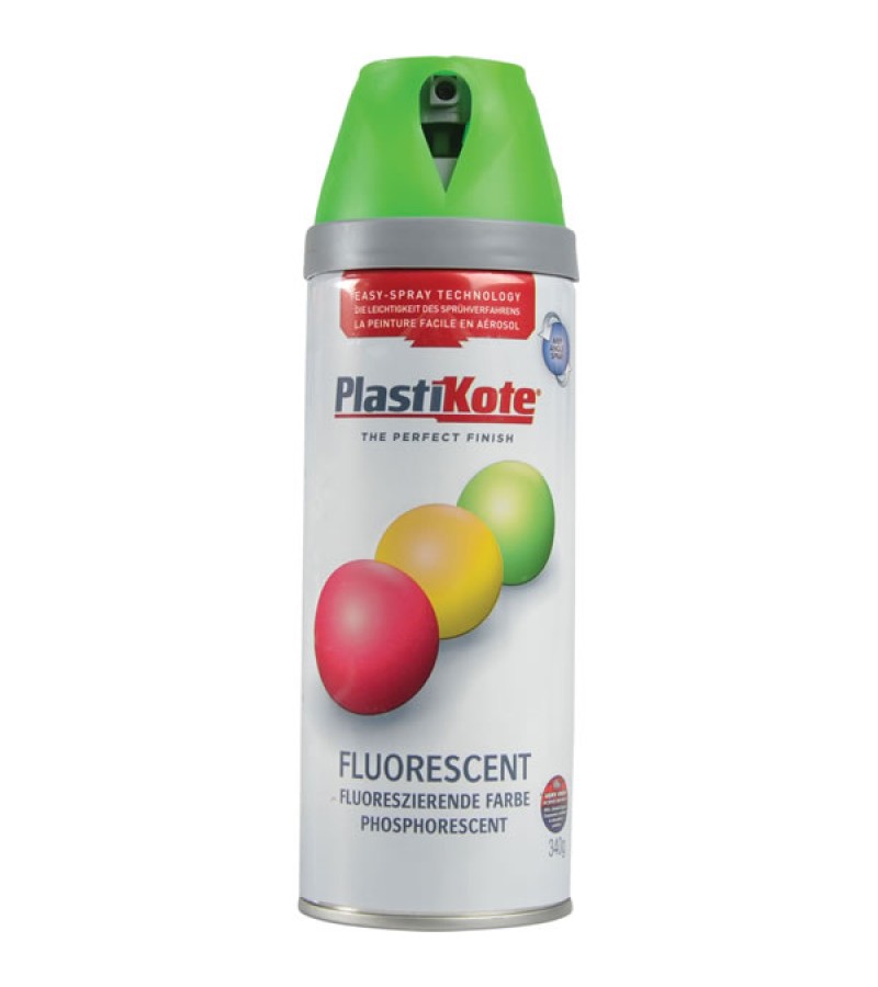 PlastiKote Spray Paint 400ml Fluorescent Green