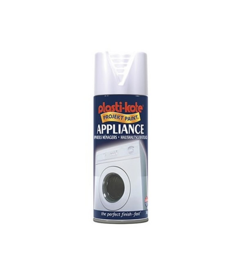 PlastiKote Spray Paint 400ml Super Appliance White Gloss