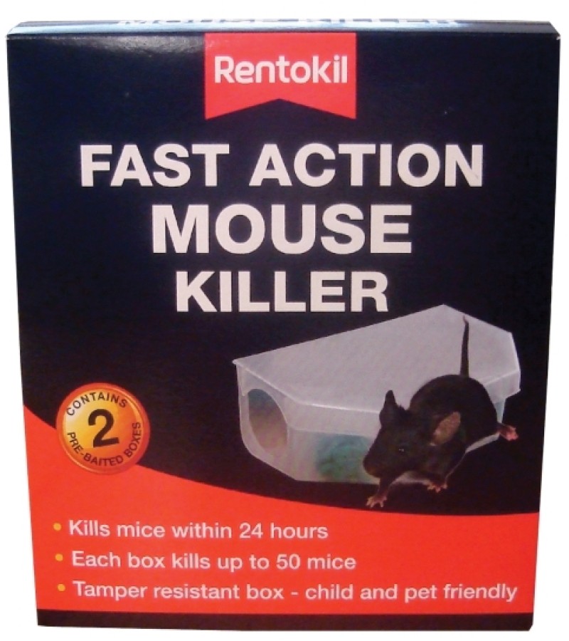 Rentokill Fast Action Mouse Killer (2 Pre Baited Boxes)