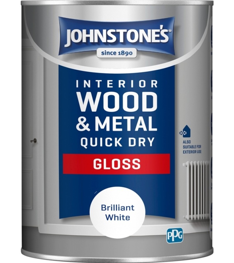 Johnstones Quick Drying Gloss 2.5L Brilliant White