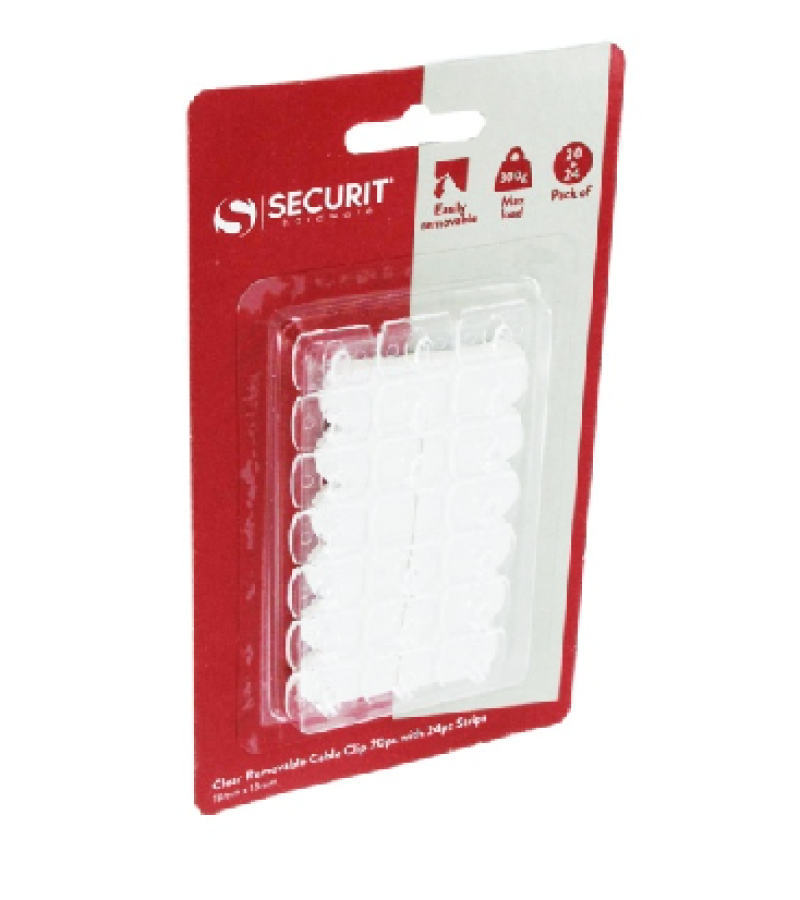S6481 Securit Removable Cable Clips 18mm x 13mm (20 Pack)