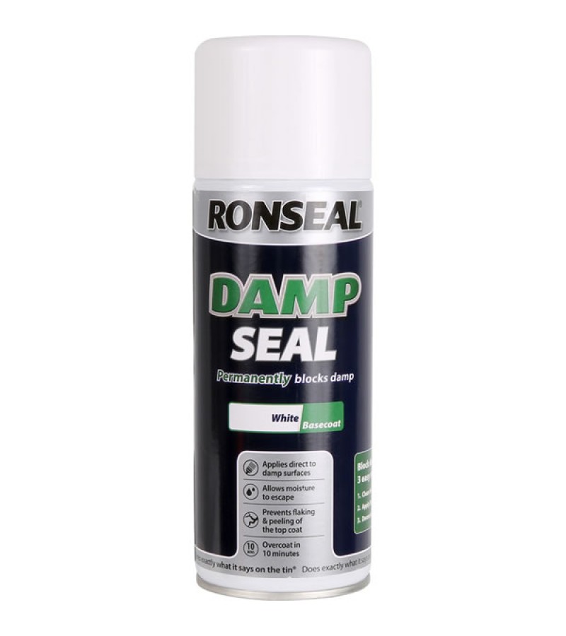 Ronseal Damp Seal Spray 400ml White Base-coat