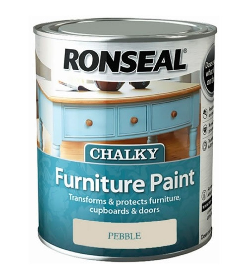 Ronseal Chalky Furniture Paint 750ml Pebble