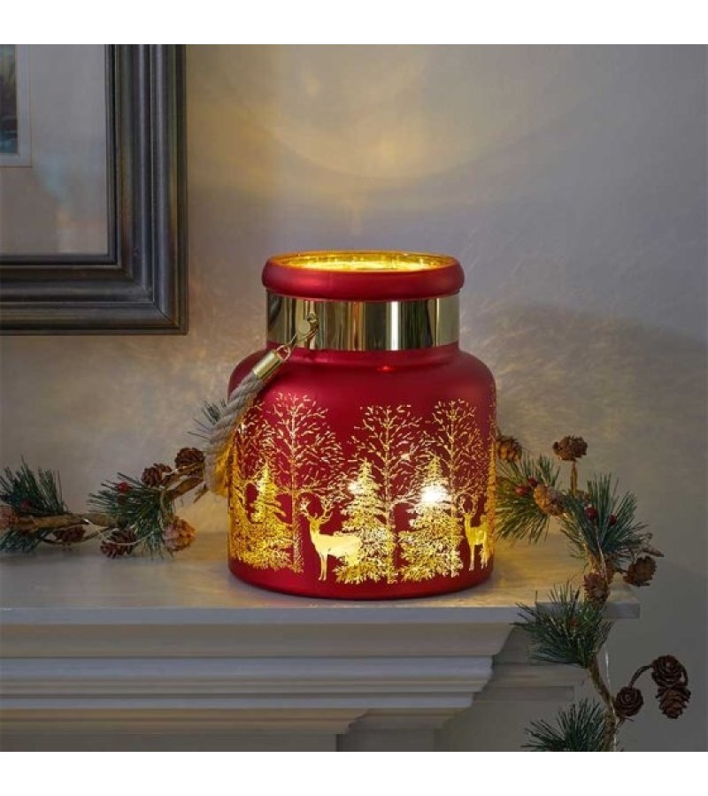 Christmas Wonderland Lantern - Ruby