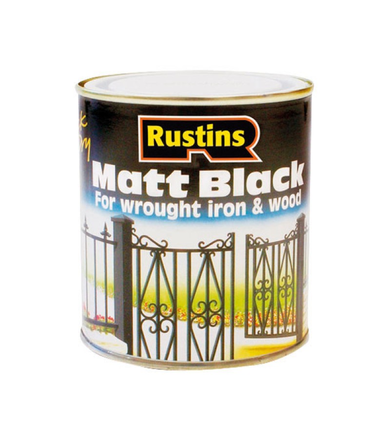 Rustins Quick-Dry Paint 250ml Black Matt 