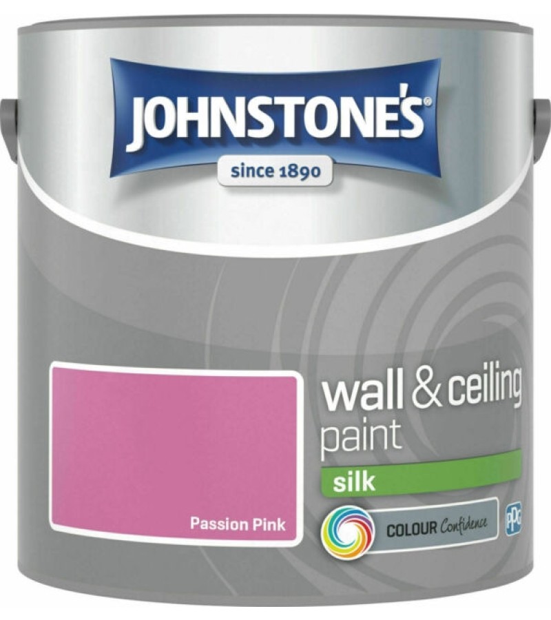 Johnstones Vinyl Emulsion Paint 2.5L Passion Pink Silk