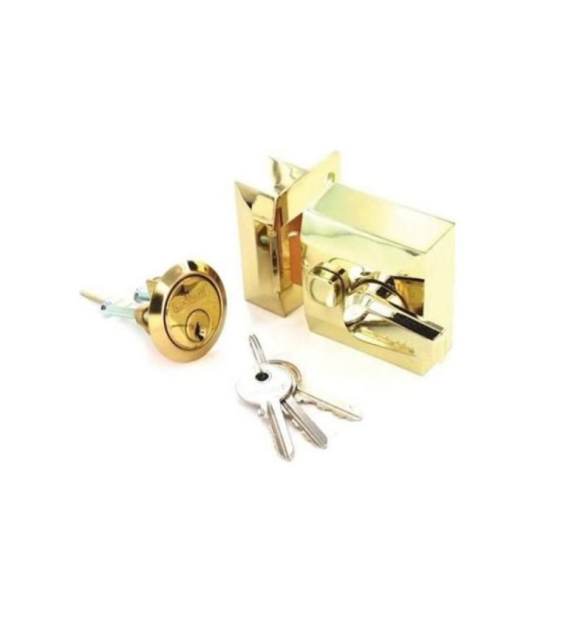 Securit S1730 Polished Brass Double Locking Nightlatch (Standard)