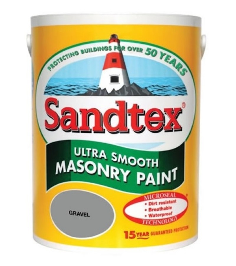Sandtex Smooth Masonry Paint 5L Gravel Grey Matt