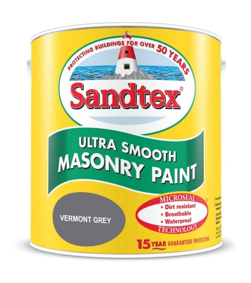 Sandtex Ultra Smooth Masonry Paint Vermont Grey 2.5L
