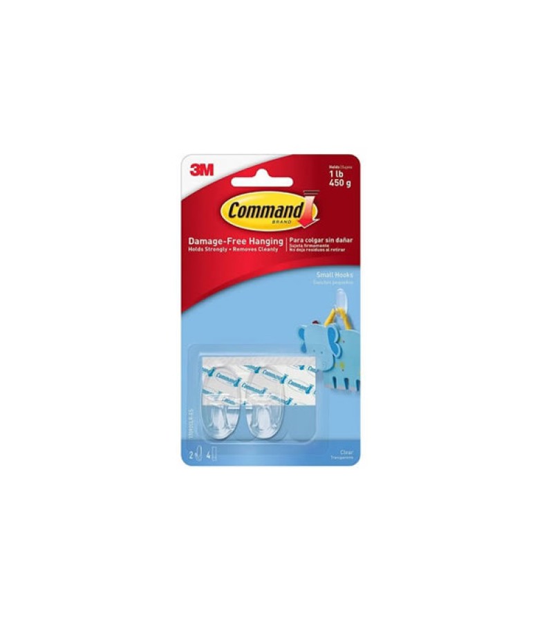Command Hooks Small Clear (2 Pack)