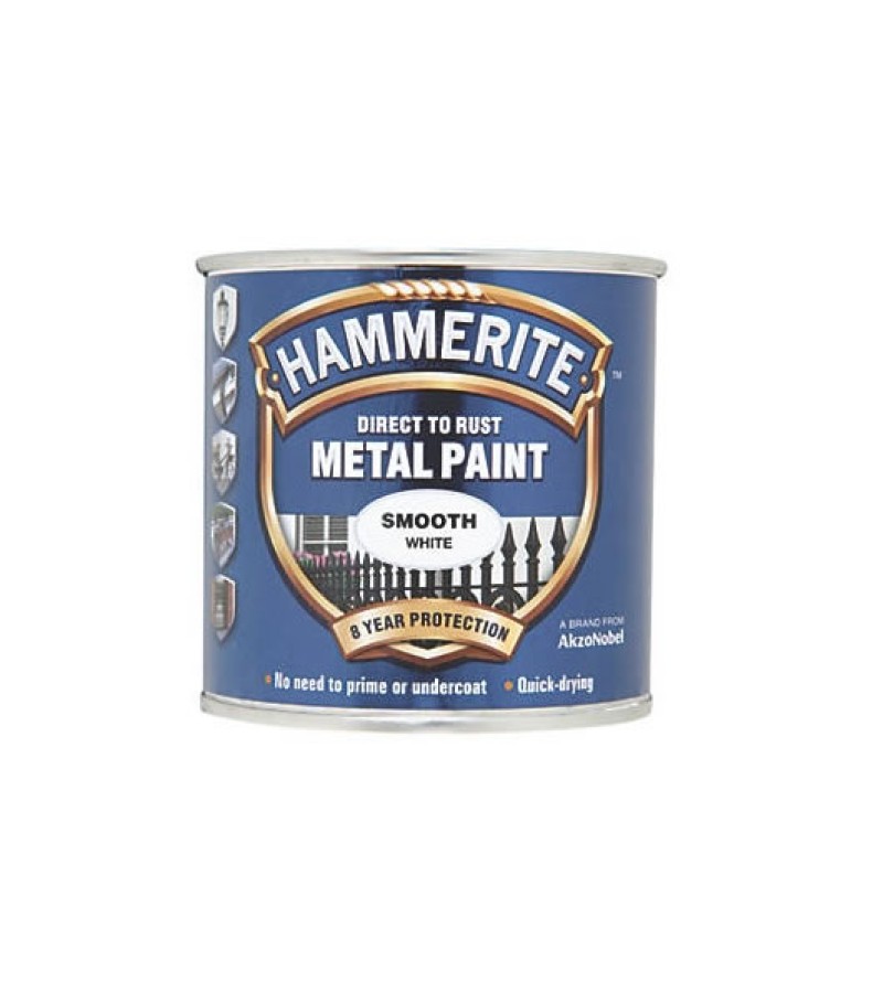 Hammerite Metal Paint 250ml Smooth White