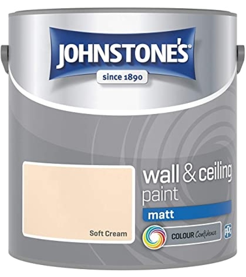 Johnstones Vinyl Emulsion Paint 2.5L Soft Cream Matt