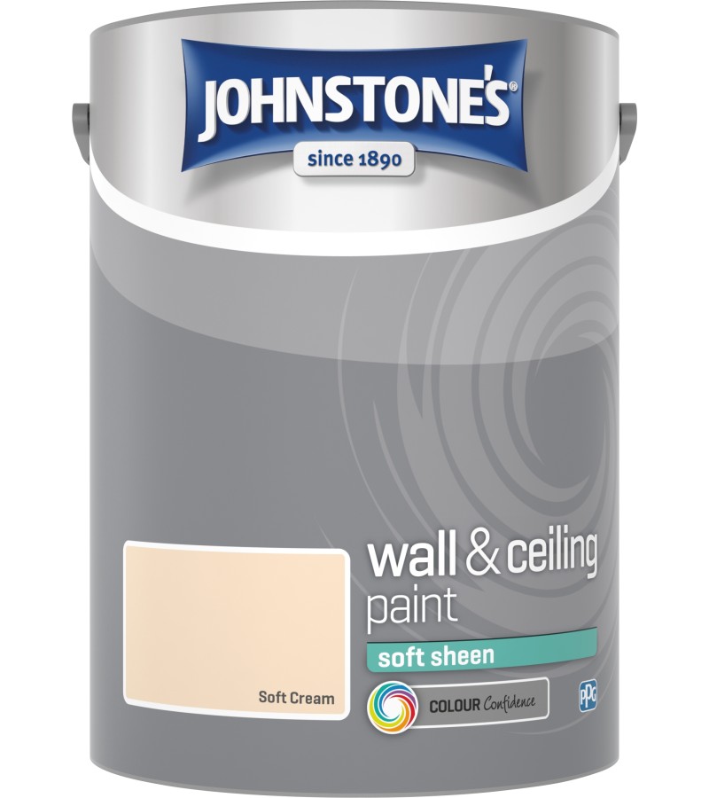 Johnstones Vinyl Emulsion Paint 5L Soft Cream Soft Sheen