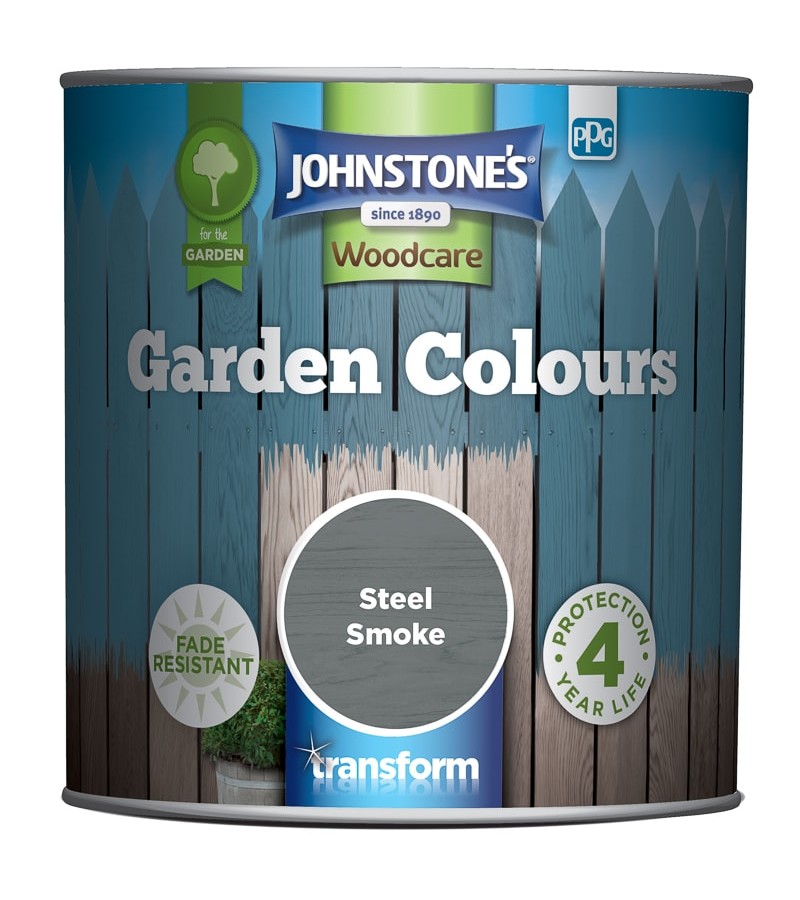 Johnstones Garden Colours Paint 1L Steel Smoke