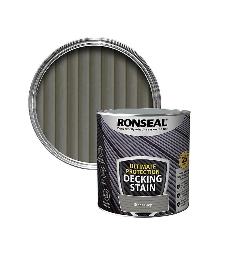 Ronseal Ultimate Protection Decking Stain 2.5L Stone Grey 