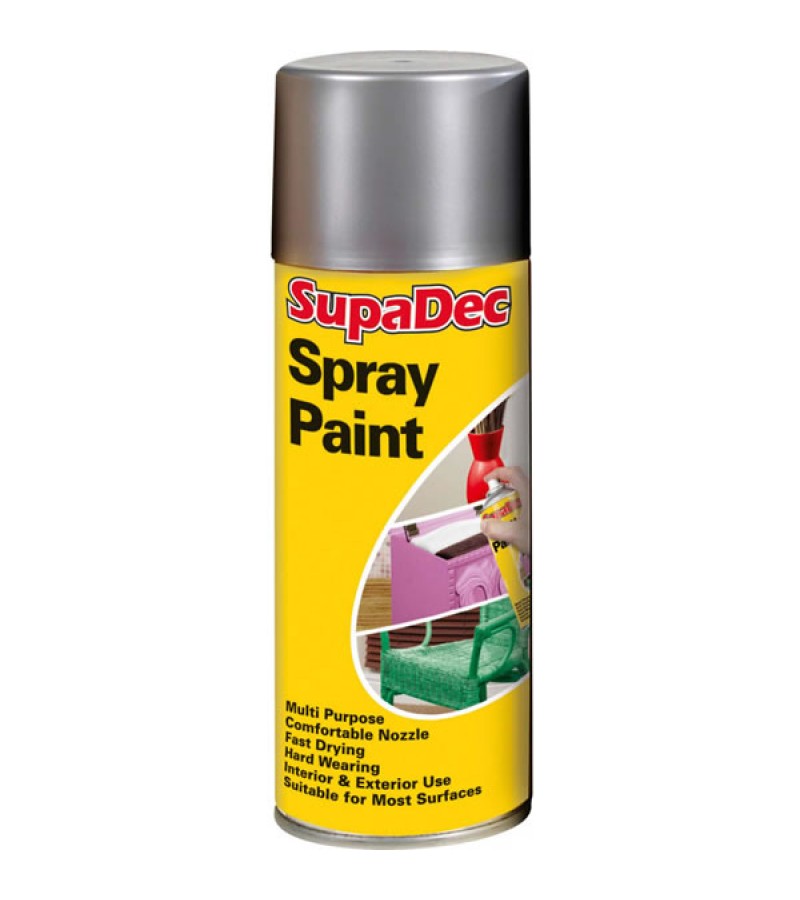 Supadec Spray Paint 400ml Silver Gloss 