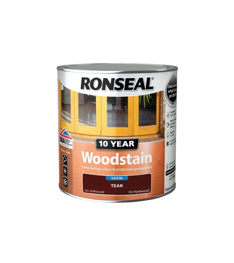 Ronseal 10 Year Woodstain Teak Satin 750ml