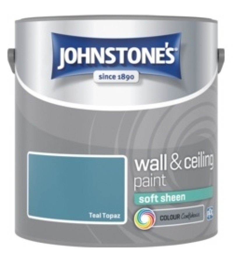 Johnstones Vinyl Emulsion Paint 2.5L Teal Topaz Soft Sheen