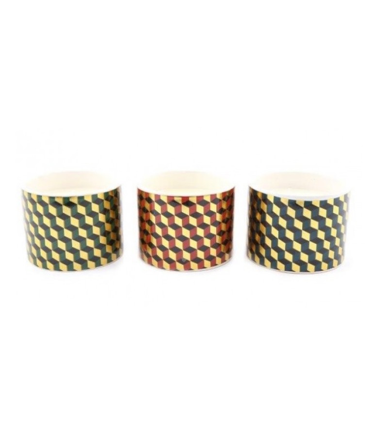 Cubic Scented Candle Pot - Assorted 