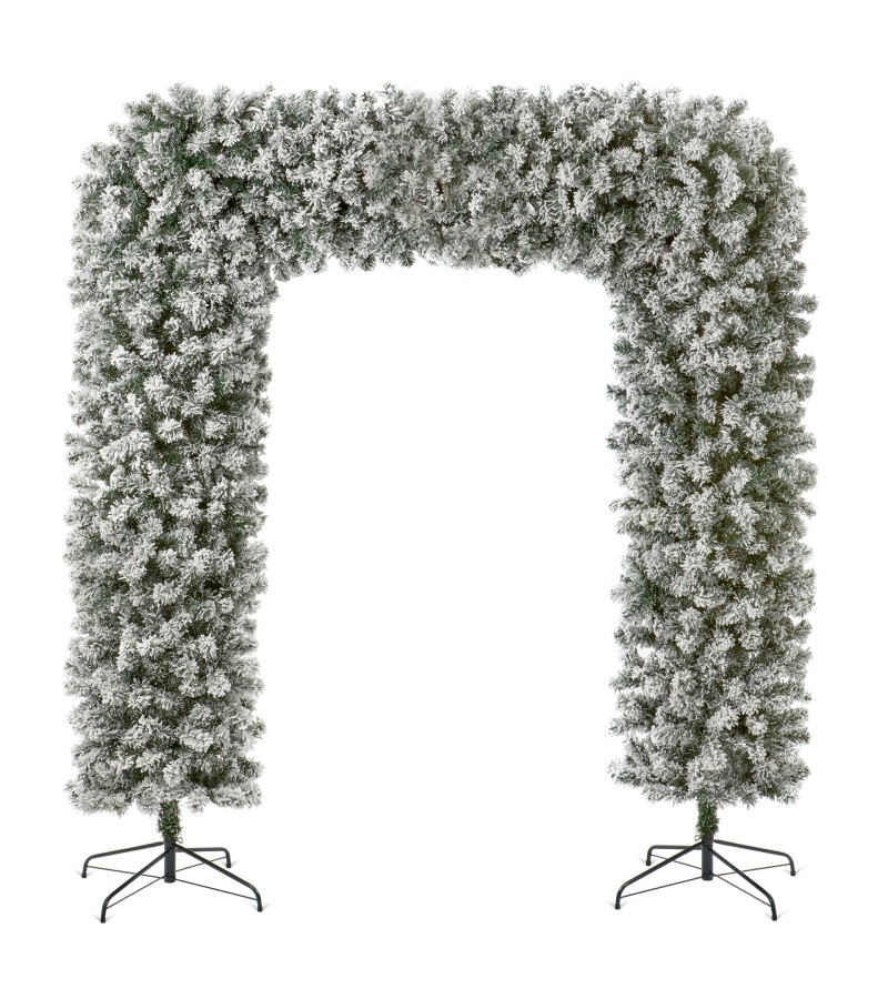 Christmas Double Flocked Tree Arch (8FT/2.4m) 
