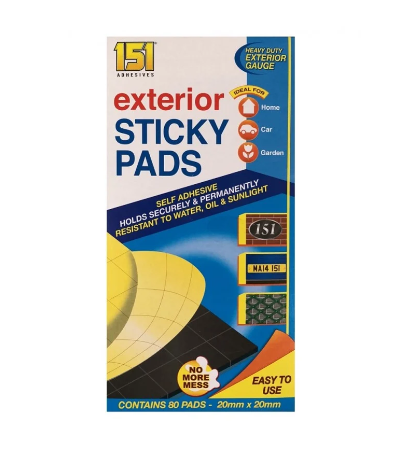 151 Exterior Sticky Pads (80 Pack)