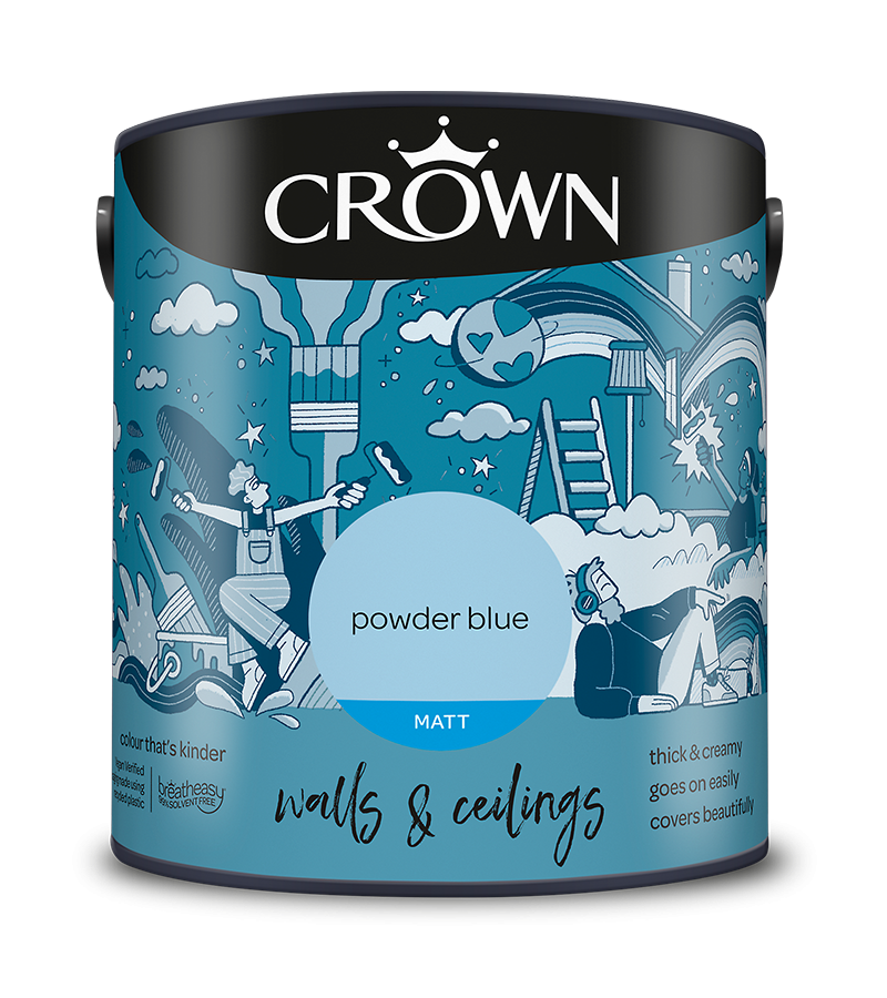 Crown Matt Powder Blue Emulsion 2.5ltr