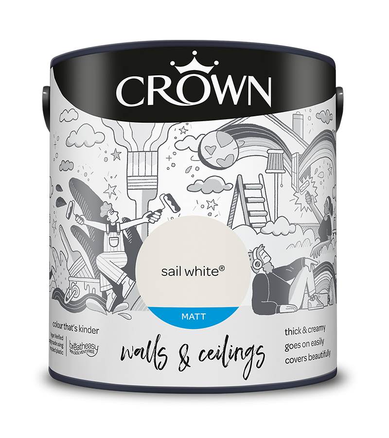 Crown Matt Sail White Emulsion 2.5ltr