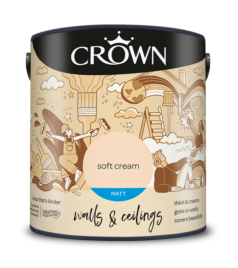 Crown Matt Soft Cream Emulsion 2.5ltr