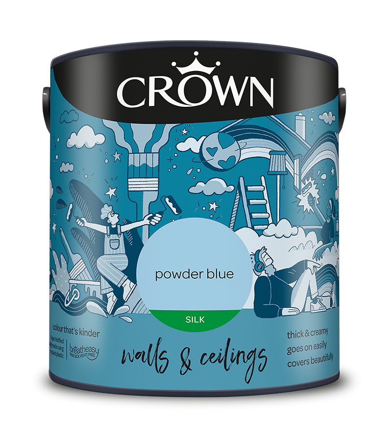 Crown Silk Powder Blue Emulsion 2.5ltr