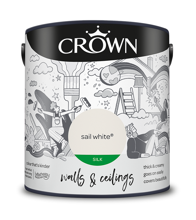 Crown Silk Sail White Emulsion 2.5ltr