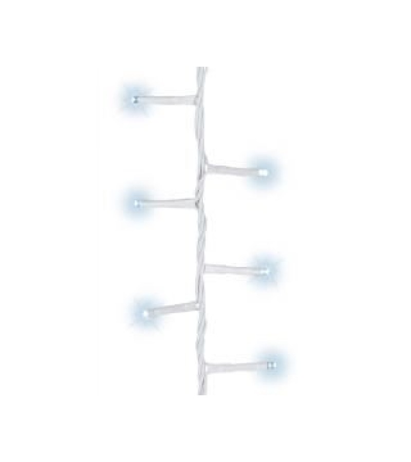 Christmas Compact Lights (1000) Cool White - White Cable