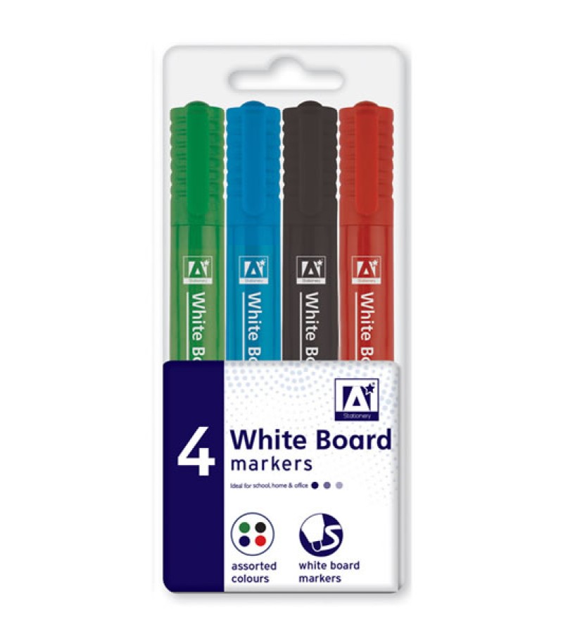 Anker White Board Markers (4 Pack) Assorted