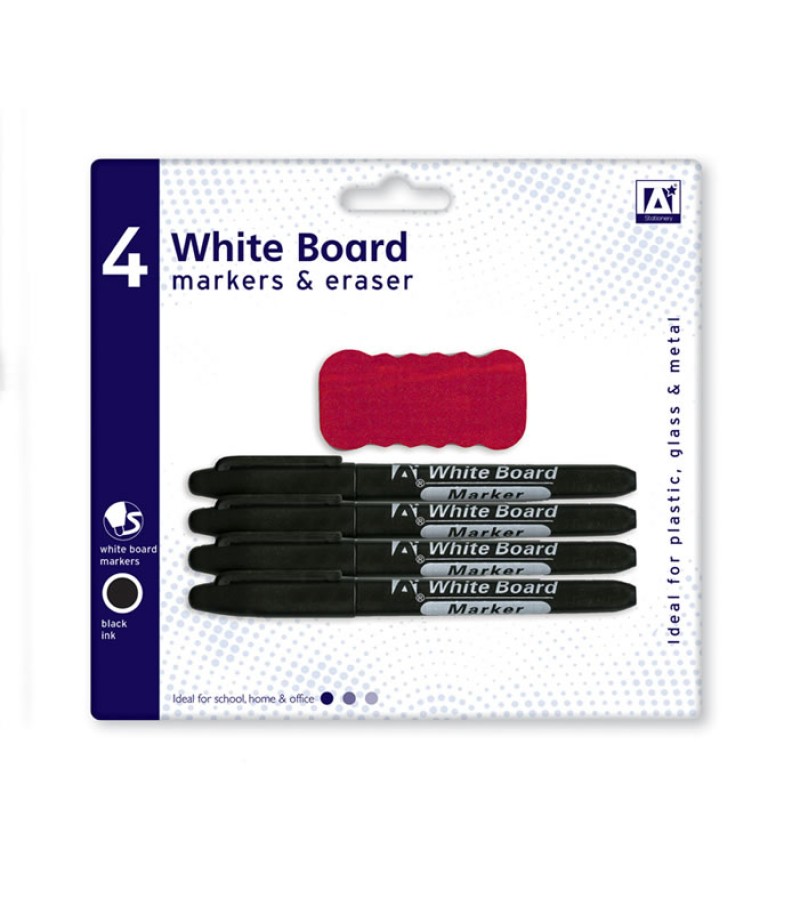 Anker White Board Markers & Eraser (5 Pack)