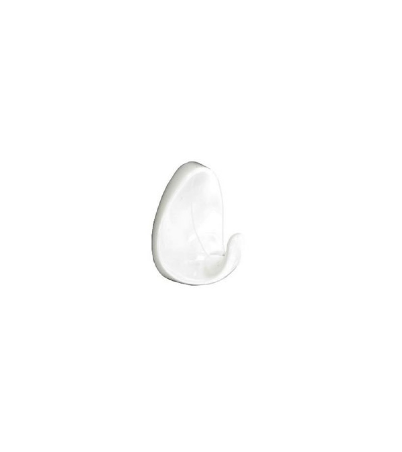 Securit S6355 Self Adhesive Oval Hooks Medium White (4 Pack)