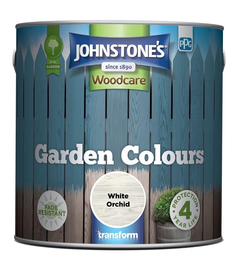 Johnstones Garden Colours Paint 2.5L White Orchid
