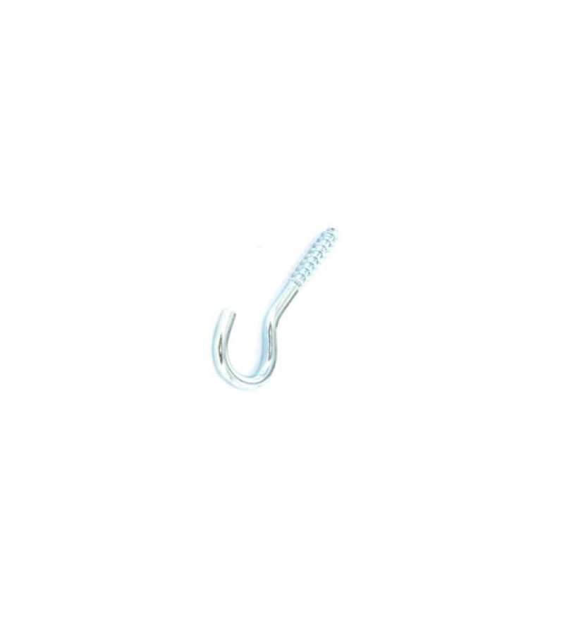 Securit S6243 Screw Hook Zinc Plated 80mm Pack of 2 