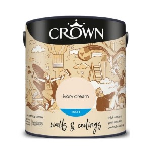 Crown Matt Ivory Cream Emulsion 2.5ltr
