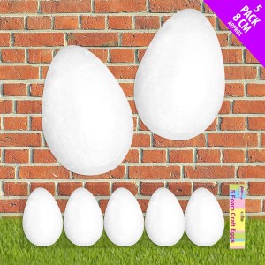 8cm Deco Foam Egg 5pk