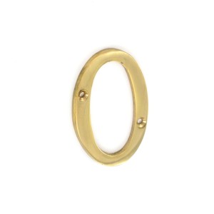 Securit S2500 Brass Numeral 0 75mm