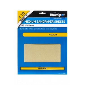 Blue Spot Medium Sandpaper (10 Pack)