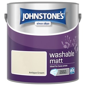 Johnstones Washable Emulsion Paint 2.5L Antique Cream